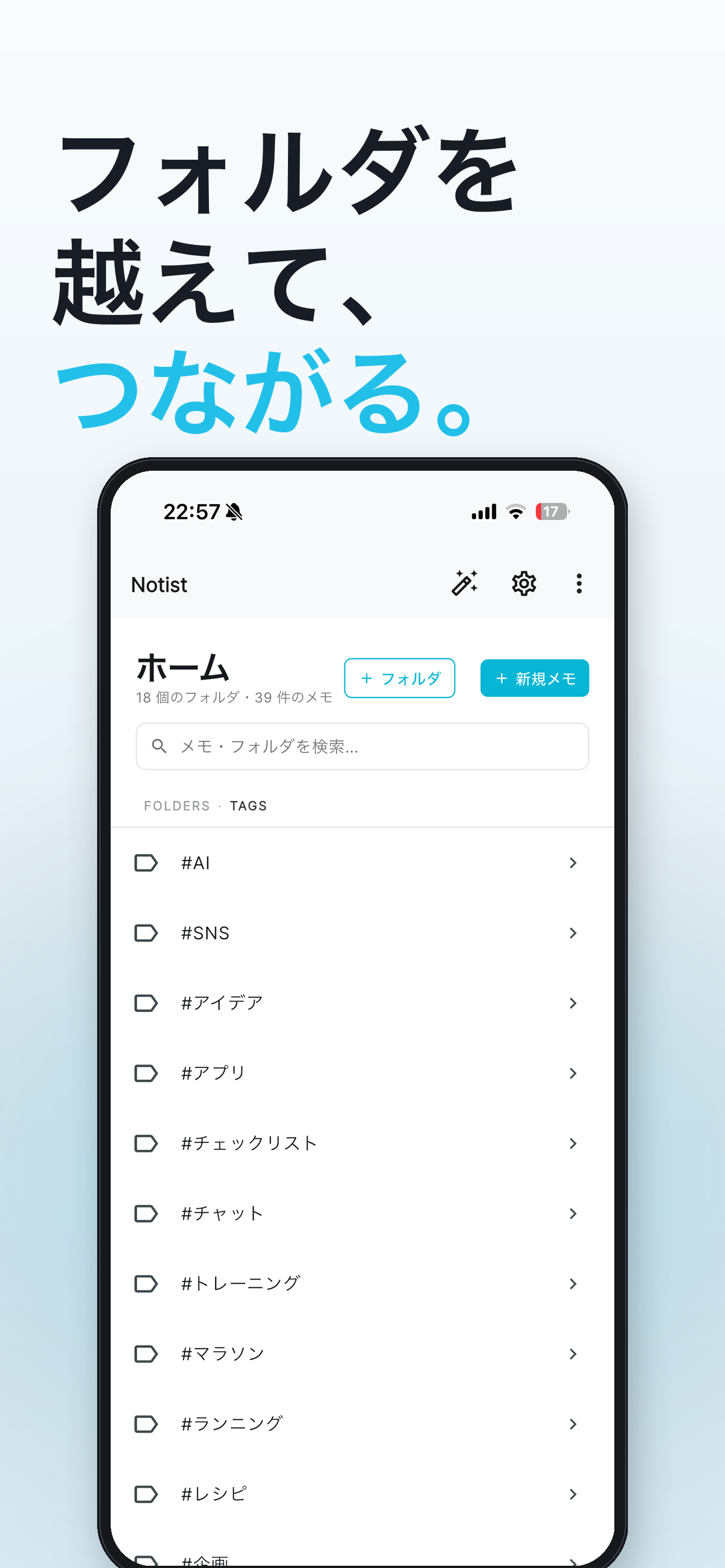 Notist TAGS view