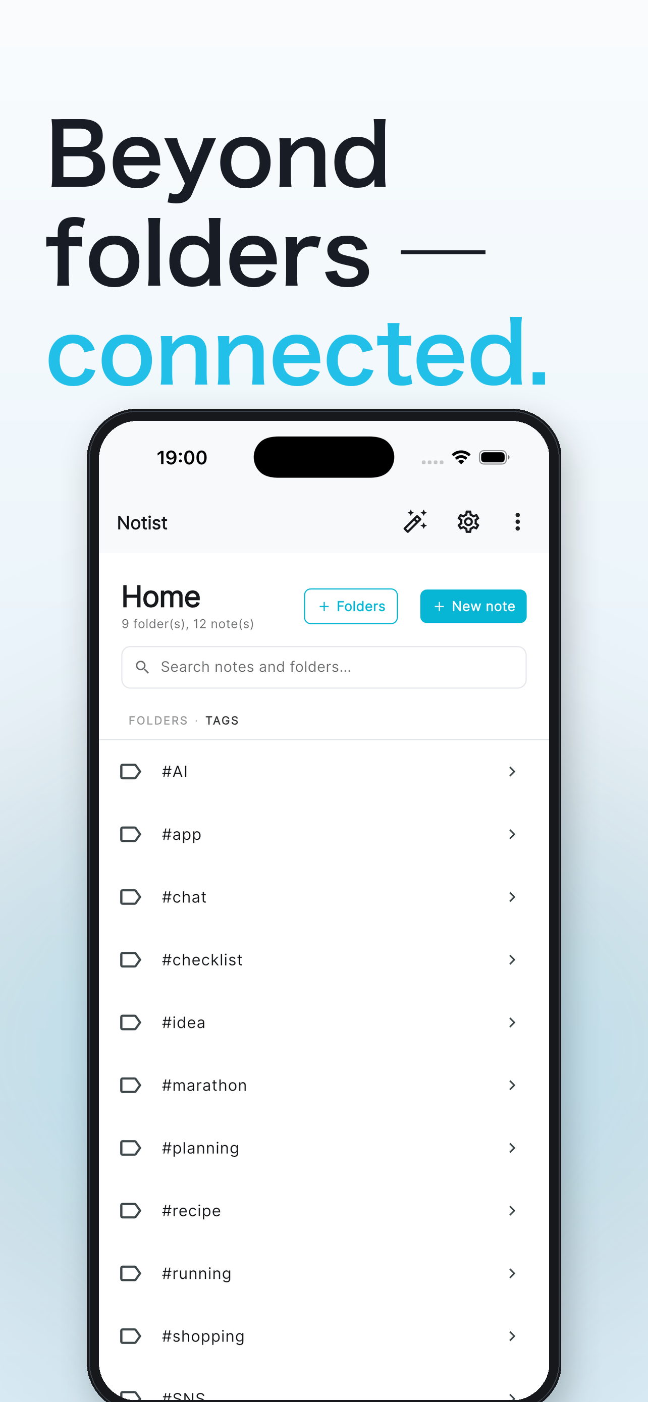 Notist TAGS view